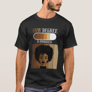 Doktor der Sozialarbeit DSW-Grad in Progress Black T-Shirt