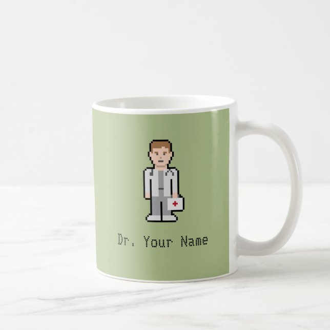 Doktor des Name-8bit Kaffeetasse (Rechts)