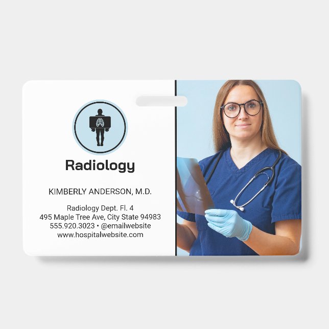 Doktor, die Röntgenuntersuchung Ausweis (Vorderseite)