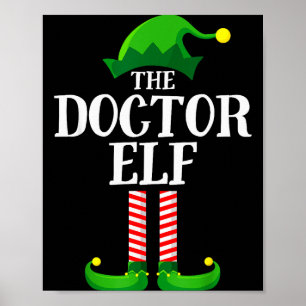 Doktor-Elf-Passende Familien-Gruppen-Weihnachtsfei Poster