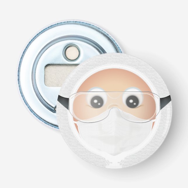 Doktor-Emoji Flaschenöffner (Vorderseite)