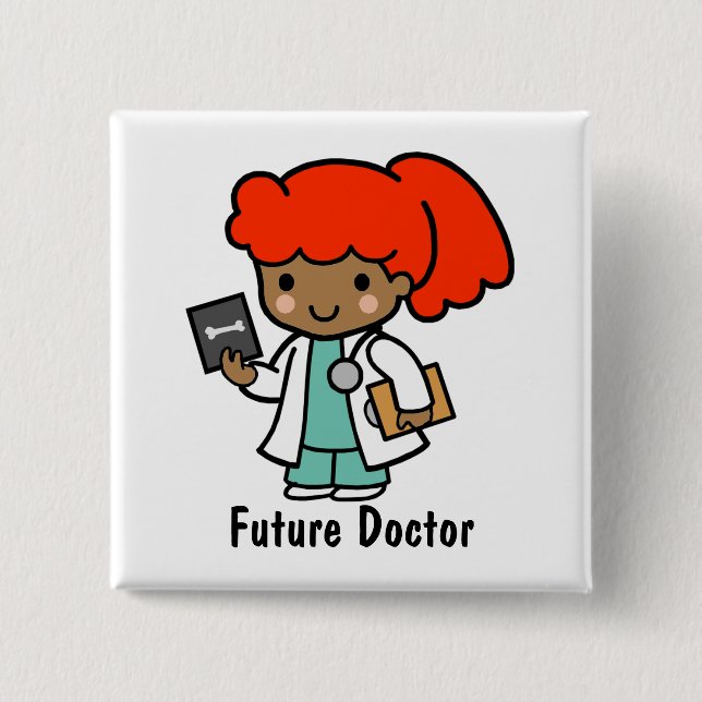 Doktor Girl mit Xray Button (Vorderseite)