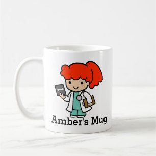 Doktor Girl mit Xray Kaffeetasse
