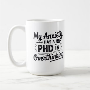 Doktor in Überdenken eines lustigen Zitats Kaffeetasse