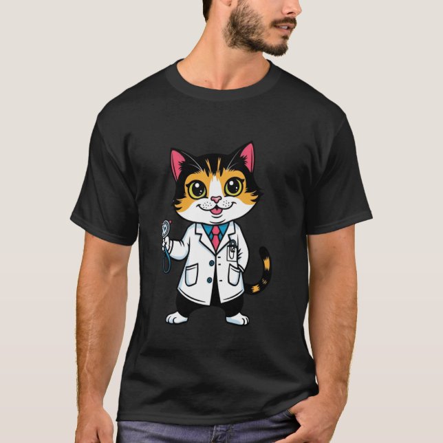 Doktor Katze Doktor T-Shirt (Vorderseite)