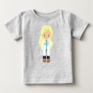 Doktor, Krankenschwester, Stethoskop, Labrador, Bl Baby T-shirt