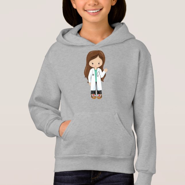 Doktor, Krankenschwester, Stethoskop, Labrador, Br Hoodie (Vorderseite)