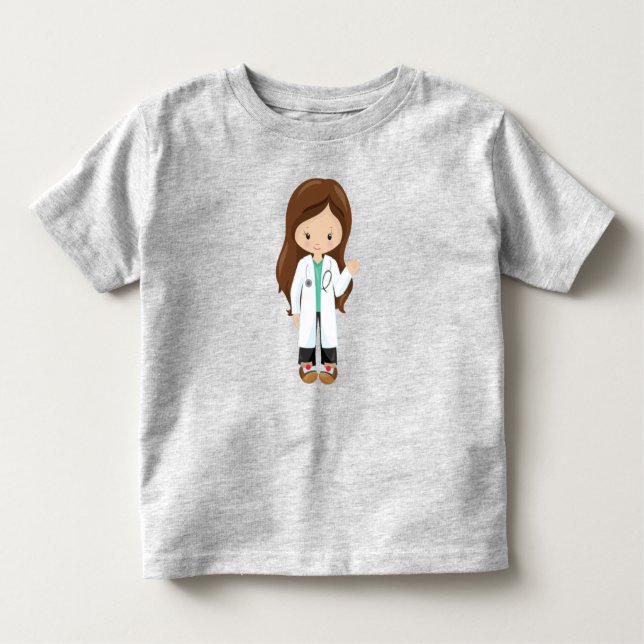 Doktor, Krankenschwester, Stethoskop, Labrador, Br Kleinkind T-shirt (Vorderseite)