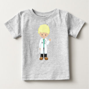 Doktor, Labrador, Medizin, Niedlicher Junge, blond Baby T-shirt
