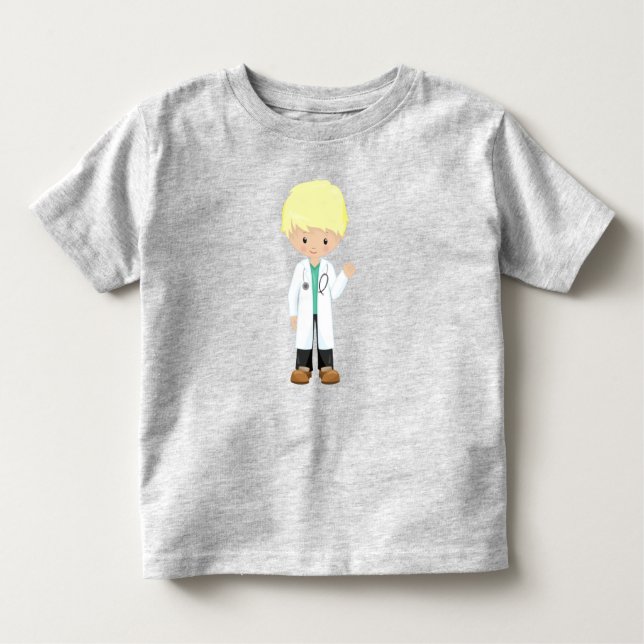 Doktor, Labrador, Medizin, Niedlicher Junge, blond Kleinkind T-shirt (Vorderseite)