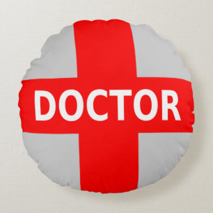 Doktor Logo Rundes Kissen