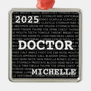 DOKTOR Medical Terminology CUSTOM Ornament Aus Metall