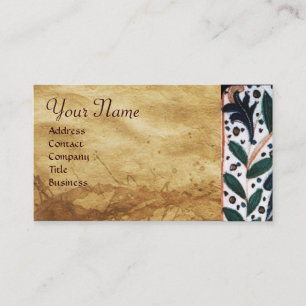 DOKTOR MIT KITTEN-Pergament-Monogramm Visitenkarte