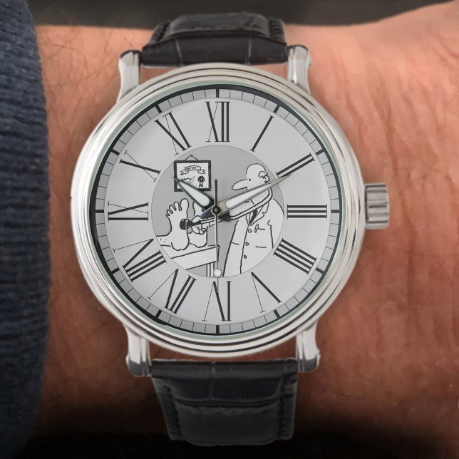 Doktor mit Stethoskop bei der Überprüfung der Füße Armbanduhr (Von Creator hochgeladen)