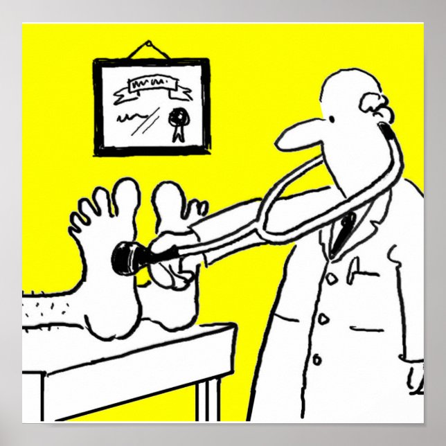 Doktor mit Stethoskop Poster (Vorne)