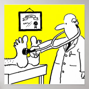 Doktor mit Stethoskop Poster