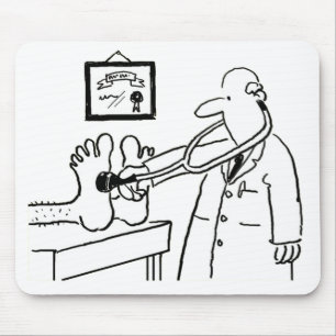 Doktor mit Stethoskop Prüffutter Mousepad