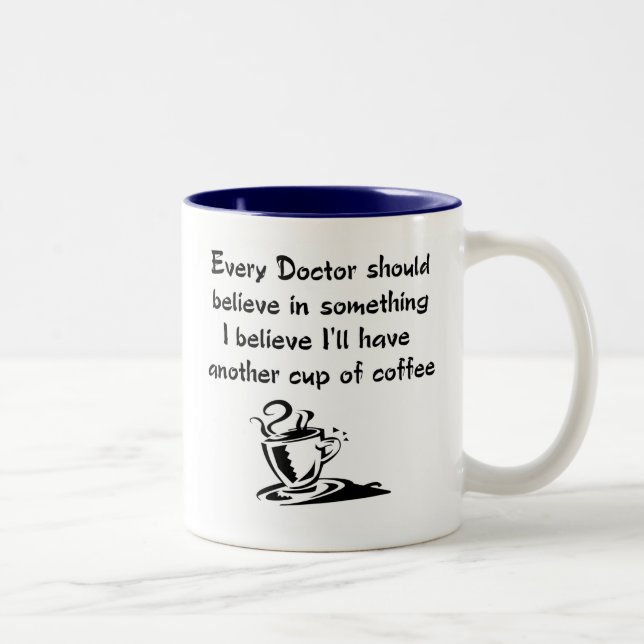 Doktor Mug für Kaffee-Liebhaber Zweifarbige Tasse (Rechts)