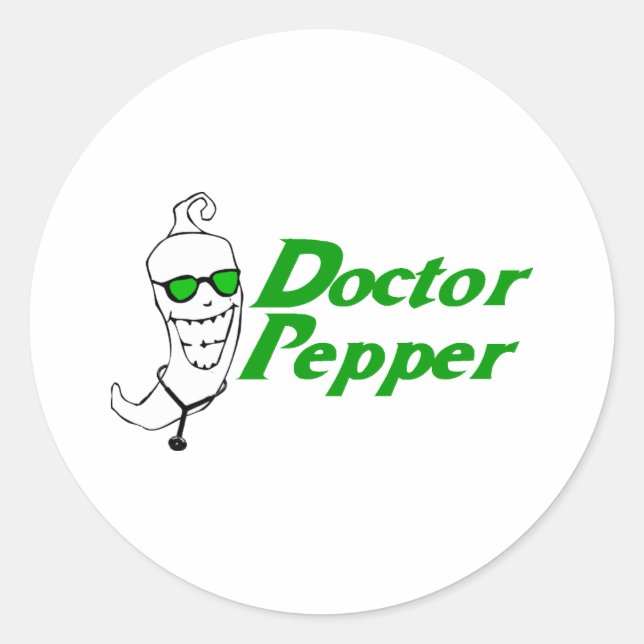 Doktor Pepper Runder Aufkleber (Vorderseite)