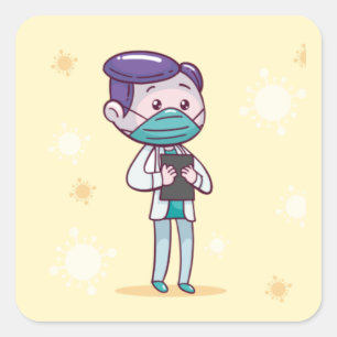 Doktor Quadratischer Aufkleber