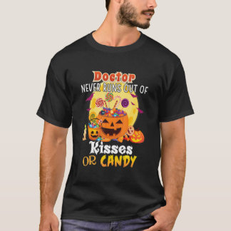 Doktor rennt nie aus Pumpkin Candy Halloween Spoo T-Shirt