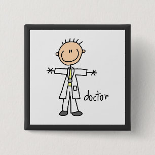 Doktor-Strichmännchen Button