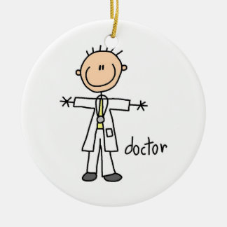 Doktor Strichmännchen Keramik Ornament