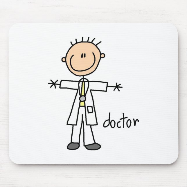 Doktor-Strichmännchen Mousepad (Vorne)