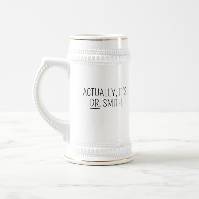 Doktor-Tasse, PHD-Tasse, Eigentlich ist es Dr Tass Bierglas (Links)