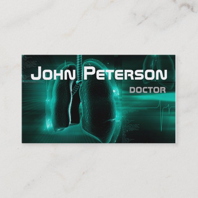 Doktor Therapist Pulmonologist Physician Card Visitenkarte (Vorderseite)