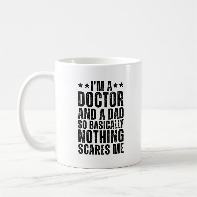 Doktor und ein Vater Funny Kaffeetasse (Links)