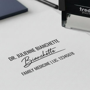 Doktor Unterschrift Berufsname Lizenz Permastempel