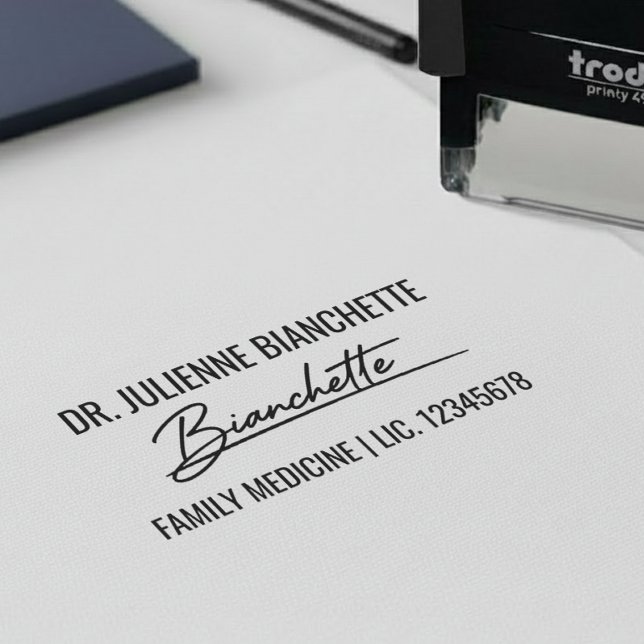 Doktor Unterschrift Berufsname Lizenz Permastempel (Von Creator hochgeladen)
