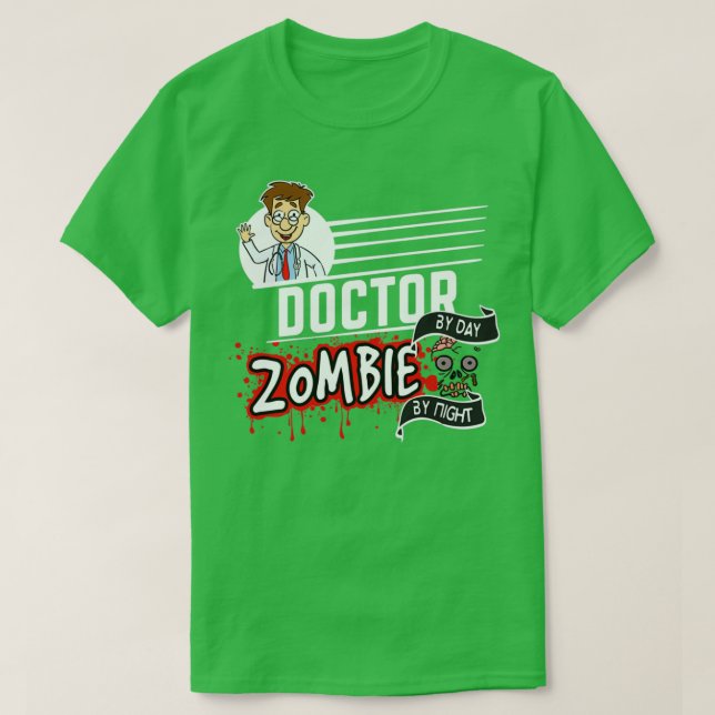 Doktor Zombie bei Nacht 4 T-Shirt (Design vorne)