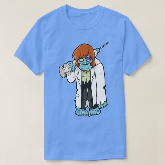Doktor Zombie Halloween Monster Syringe Doktor Dea T-Shirt (Design vorne)