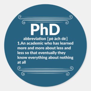 Doktorand Doktorand Dissertation Doktor Grad Runder Aufkleber