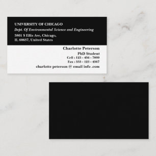 Doktorand/in - Promotionsstudent/in Visitenkarte