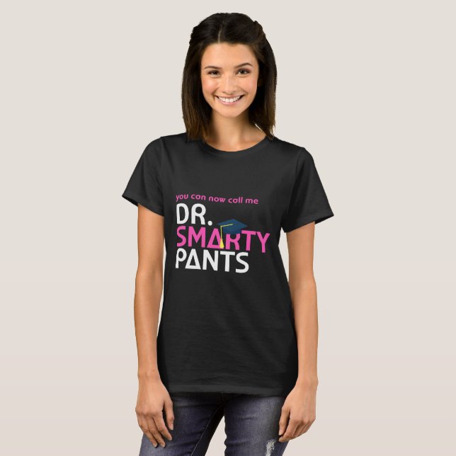 Doktorand-T-Shirt Dr.-Smarty Pants PhD T-Shirt (Vorne ganz)
