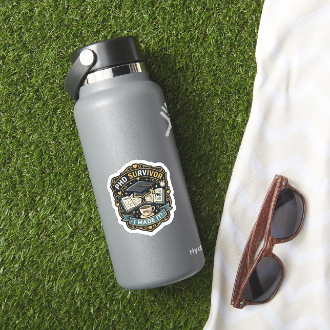 Doktoranden-Überlebender-Aufkleber Aufkleber (HydroFlask Insitu)