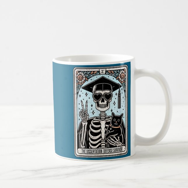 Doktorarbeit Dissertation PhD Abschluss Tarot Illu Kaffeetasse (Rechts)