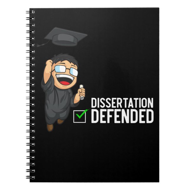 Doktorat Abschluss Dissertation Verteidigung PhD Notizblock (Vorderseite)