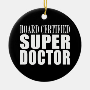 Doktoren Parties: Brett zugelassener Superdoktor Keramik Ornament