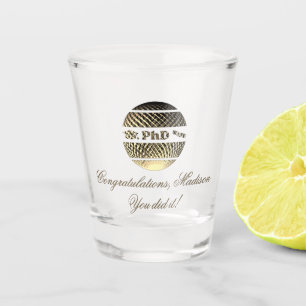 Doktorfeier Abschlussverteidigung Party  Schnapsglas