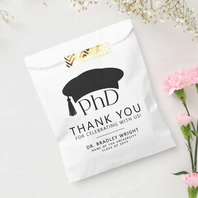 Doktorhut Danke für die Promotion Geschenktütchen (Versiegelt)
