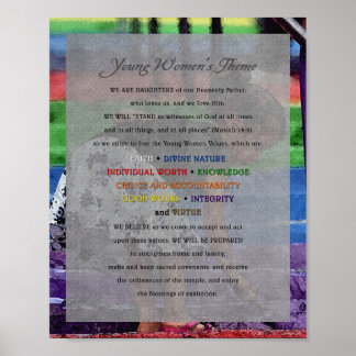 Dokument der Malerreihe "Junge Frauen" Poster