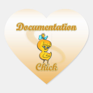 Dokumentationstich Herz-Aufkleber