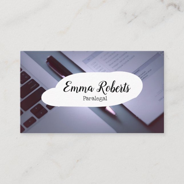 Dokumente Rosa Rechtsanwalt Paralegal Visitenkarte (Vorderseite)