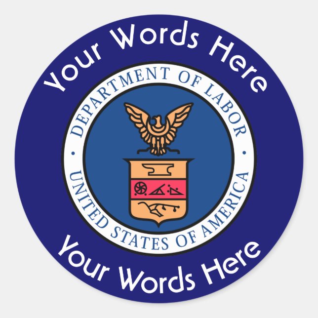 DOL-Aufkleber für Zoll im US-Arbeitsministerium Runder Aufkleber (Vorderseite)