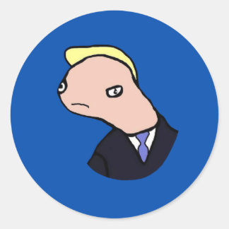 Doland Tremp Ultimate Meme (blau) Runder Aufkleber