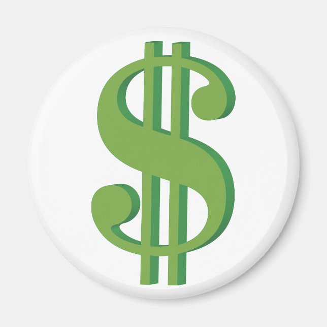 Dolar, Zeichen, 3D Magnet (Vorne)
